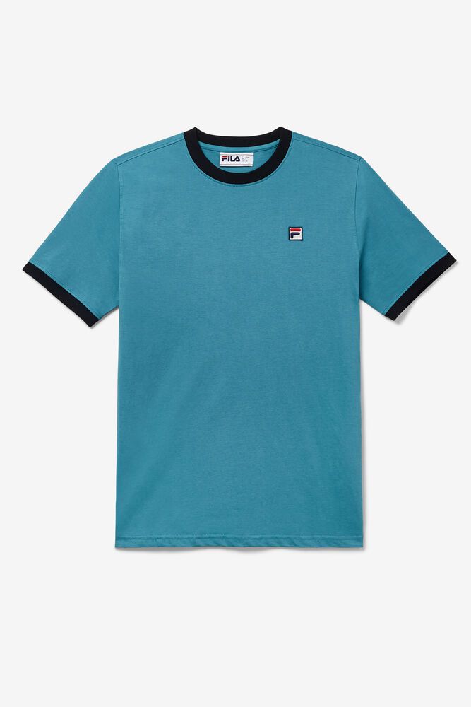 Fila Marconi Ringer Blue T-Shirt Mens - NZ 75096-FSWM